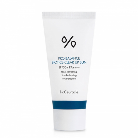 Солнцезащитный осветляющий крем с пробиотикам Dr. Ceuracle Pro Balance Biotics Clear Up Sun SPF 50+ PA++++, 50 мл