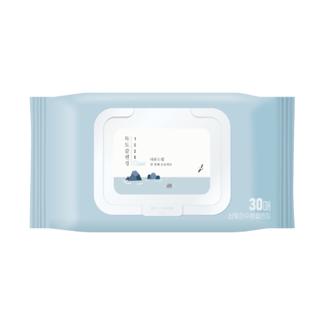 Очистительные салфетки с морской водой ROUND LAB 1025 Dokdo Cleansing Tissue, 30 шт