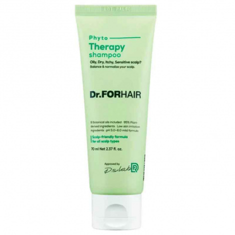 Фитотерапевтический шампунь для чувствительной кожи головы Dr.FORHAIR Phyto Therapy Shampoo, 70 мл