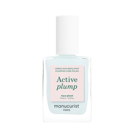 Лак для нігтів з колагеном та перламутровим молочним покриттям Manucurist Active™ Plump Aqua Glazed, 15 мл