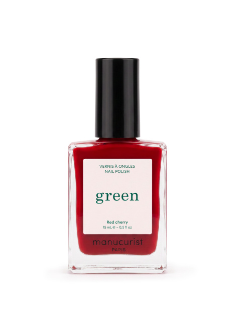 Лак для нігтів з вишнево-червоним відтінком Manucurist Green™ Red Cherry, 15 мл