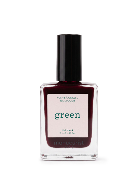 Лак для нігтів з червоно-чорним відтінком Manucurist Green™ Hollyhock, 15 мл