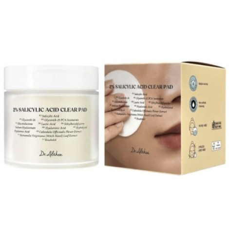 Тонер-педи для обличчя з саліциловою кислотою Dr. Althea 2% Salicylic Acid Clear Pad, 60 шт