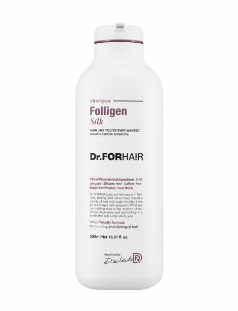 Шампунь для сухих и поврежденных волос Dr.FORHAIR Folligen Silk Shampoo, 500 мл