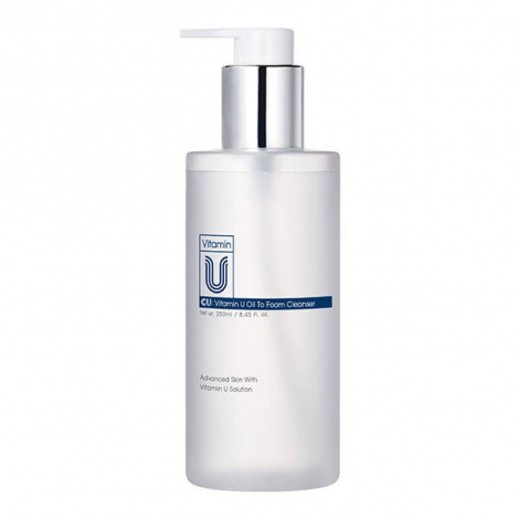 Очищувальна гідрофільна олія-пінка 2 в 1 CU Skin Vitamin U Oil To Foam Cleanser, 250 мл.