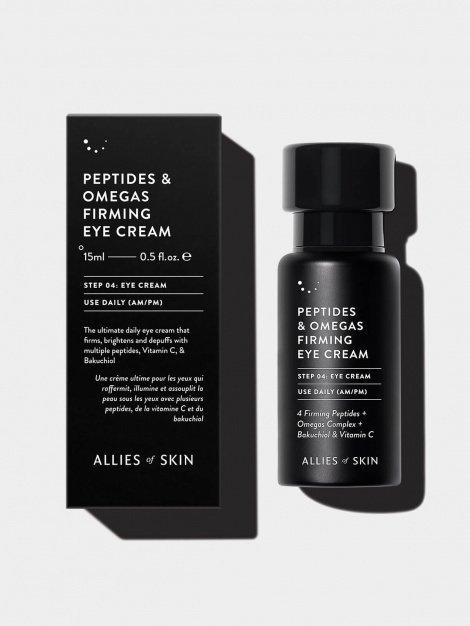 Пептидний крем для зони навколо очей Allies Of Skin Peptides And Omegas Firming Eye Cream, 15 мл