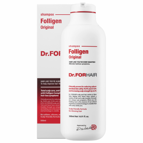 Укрепляющий шампунь против выпадения волос Dr.FORHAIR Folligen Shampoo, 500 мл