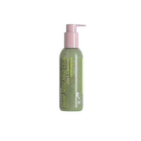 Пінка для вмивання 3-в-1 з екстрактом насіння конопель LALARECIPE Hemp Seed Mild Cica 3in1 Cleanser, 200 мл