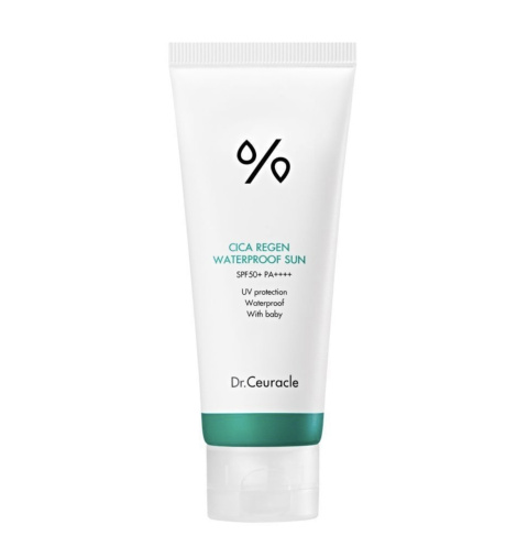 Водостойкий солнцезащитный крем с центеллой азиатской Dr.Ceuracle Cica Regen Waterproof Sun SPF50+ PA++++, 100 мл