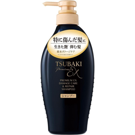 Шампунь Shiseido TSUBAKI Premium EX для догляду та відновлення пошкодженого волосся, 450 мл