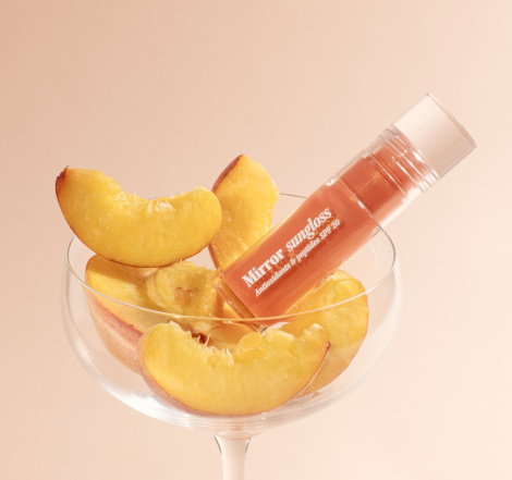 Блиск для губ Hugs Mirror Sungloss Antioxidants & Peptides Sparkling Bellini SPF 20+ PA++, 5,5 мл