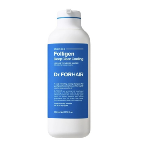 Глубокоочищающий шампунь с эффектом охлаждения Dr.Forhair Folligen Deep Clean Cooling Shampoo, 300 мл