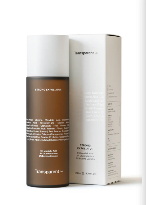 Інтенсивний мультикислотний тонер-пілінг Transparent Lab STRONG EXFOLIATOR, 130 мл