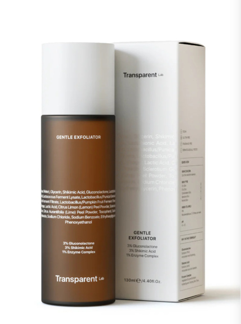 Ніжний тонер-ексфоліант Transparent Lab GENTLE EXFOLIATOR, 130 мл