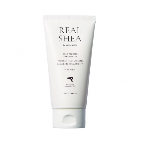 Термозахисний відновлюючий крем для волосся з маслом ши Rated Green REAL SHEA COLD PRESSED SHEA BUTTER LEAVE-IN TREATMENT, 50 мл