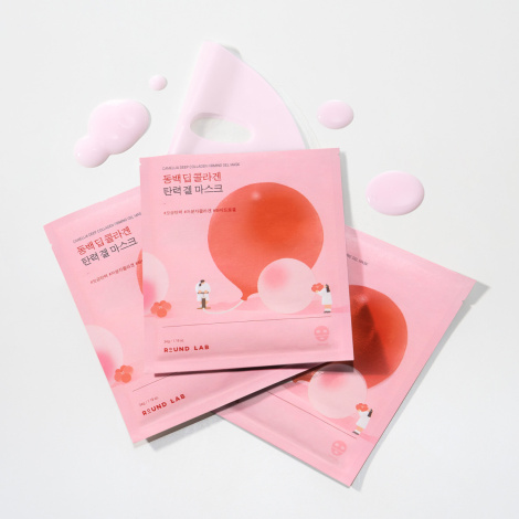 Гелева маска з колагеном ROUND LAB Camellia Deep Collagen Firming Gel Mask, 34 мл