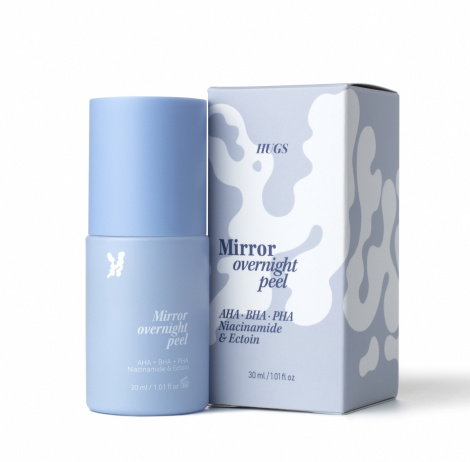 Нічна мультикислотна пілінг-сироватка Hugs Mirror overnight peel, 30 мл