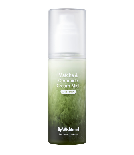 Зволожувальний крем-міст з матчею та церамідами By Wishtrend Matcha & Ceramide Cream Mist, 100 мл