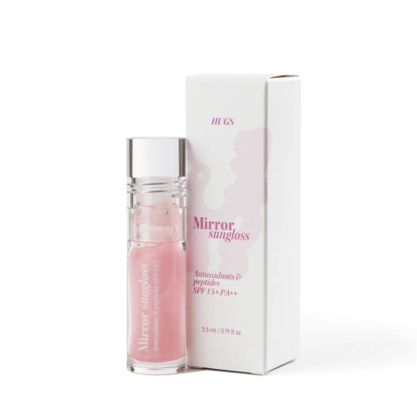 Блиск для губ HUGS Mirror Sungloss Antioxidants & Peptides SPF 15+ PA++, 5,5 мл