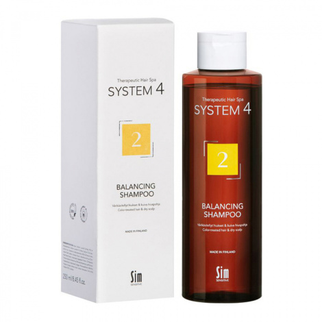 Шампунь №2 для сухого, фарбованого та пошкодженого волосся System 4 2 Balancing Shampoo, 250 мл