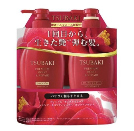 Набір шампунь + кондиціонер TSUBAKI Premium Moist зволоження та відновлення волосся, 2 * 450 мл
