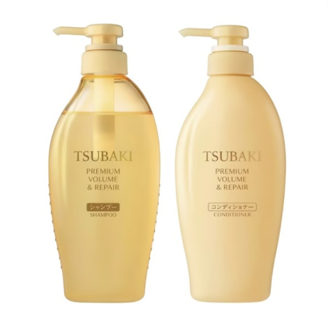 Набір шампунь + кондиціонер TSUBAKI Premium Volume & Repair обʼєм та відновлення волосся, 2*450 мл