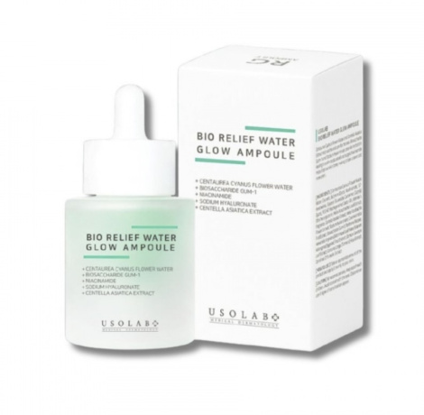 Успокаивающая, гидратирующая и противоотечная сыворотка USOLAB Bio Relief Water Glow Ampoule, 30 мл