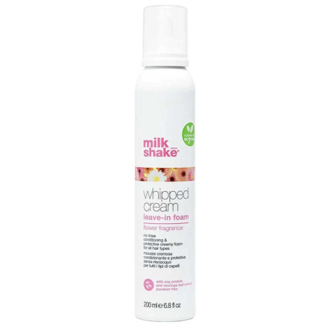 Несмывающаяся крем-пенка для увлажнения волос Milk Shake Whipped Cream Leave-In Foam Fower Frgrance, 200 мл
