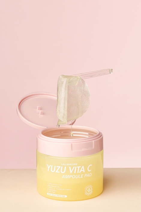 Витаминные пэды для лица с экстрактом юдзу LALARECIPE Yuzu Vita C Ampoule Pad, 80 шт