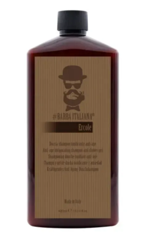 Антивіковий зміцнювальний шампунь та гель для душу Barba Italiana Ercole Shampoo And Shower Gel, 400 мл