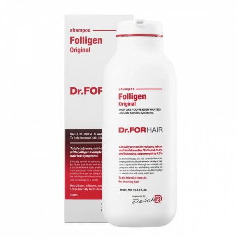 Укрепляющий шампунь против выпадения волос Dr.FORHAIR Folligen Shampoo, 300 мл