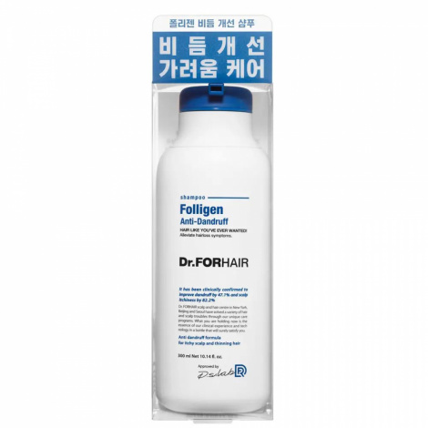 Шампунь от перхоти для ослабленных волос Dr.FORHAIR Folligen Anti-Dandruff Shampoo, 300 мл
