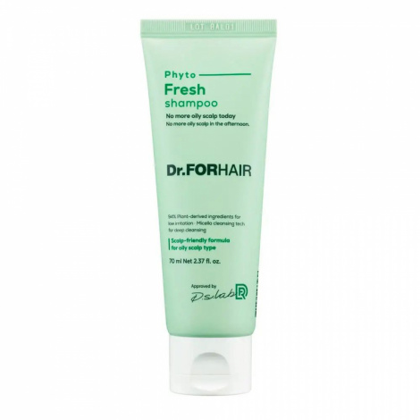 Мицеллярный шампунь для жирной кожи головы Dr.FORHAIR Phyto Fresh, 70 мл