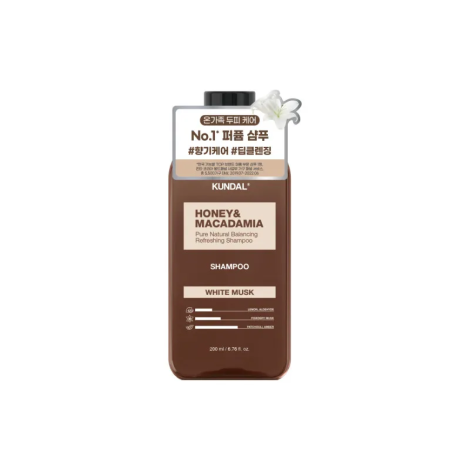 Шампунь восстанавливающий "Белый мускус" Kundal Honey & Macadamia Shampoo White Musk, 200 мл