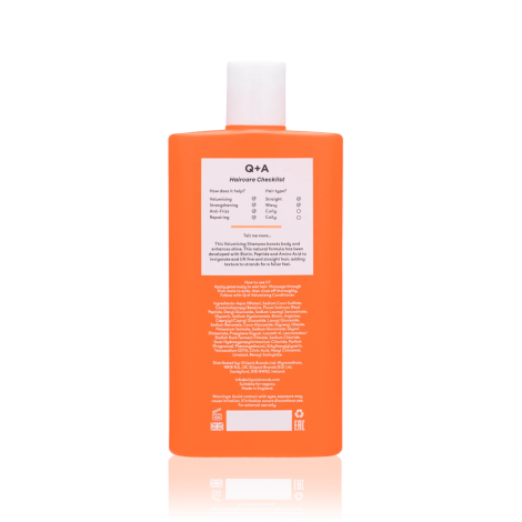 Шампунь для створення об'єму волосся Q+A Volumising Shampoo, 250 мл