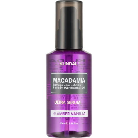 Сироватка для волосся зволожуюча "Амбра Ваніль" Kundal Macadamia Ultra Hair Serum Amber Vanilla, 100 мл