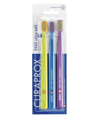 Набір зубних щіток Curaprox ULTRA SOFT CS 5460/3, D 0,10 мм