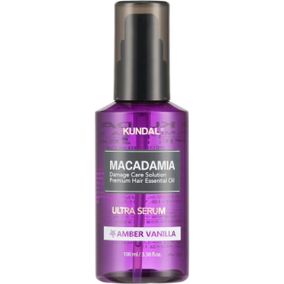 Сироватка для волосся зволожуюча "Амбра Ваніль" Kundal Macadamia Ultra Hair Serum Amber Vanilla, 100 мл