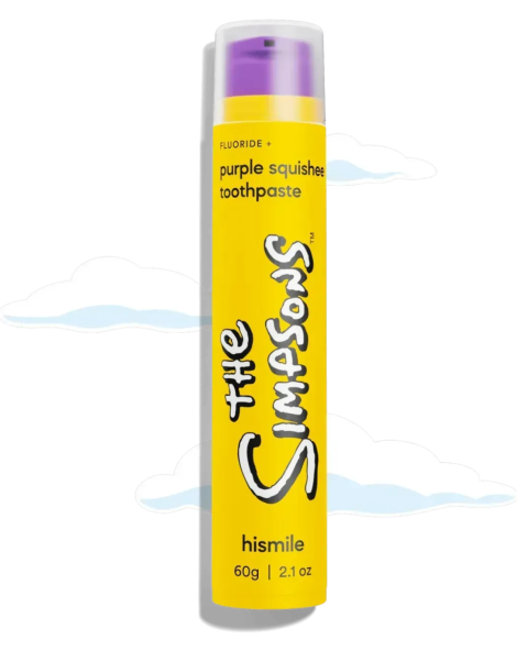 Зубная паста для мягкого отбеливания Hismile The Simpsons Purple Squishee Toothpaste, 60 г