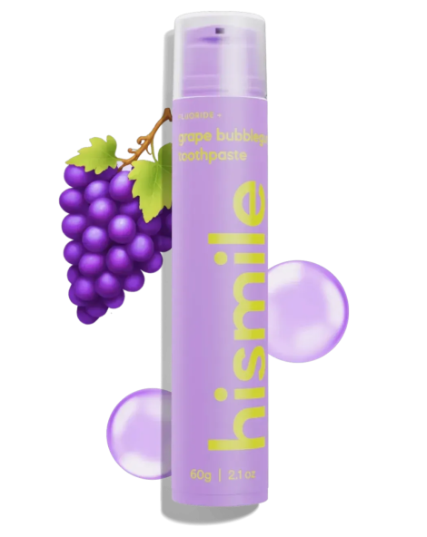 Зубная паста со вкусом виноградной жвачки Hismile Grape Bubblegum Toothpaste, 60 г