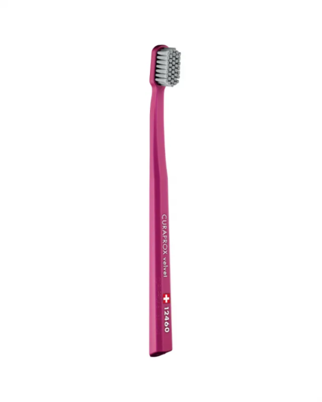 Зубная щетка Curaprox CS 12460 VELVET (щетка малиновая/щетина серая)